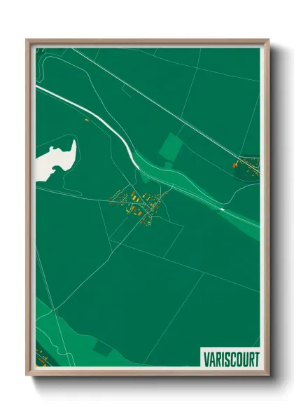 Une affiche de carte sur Variscourt