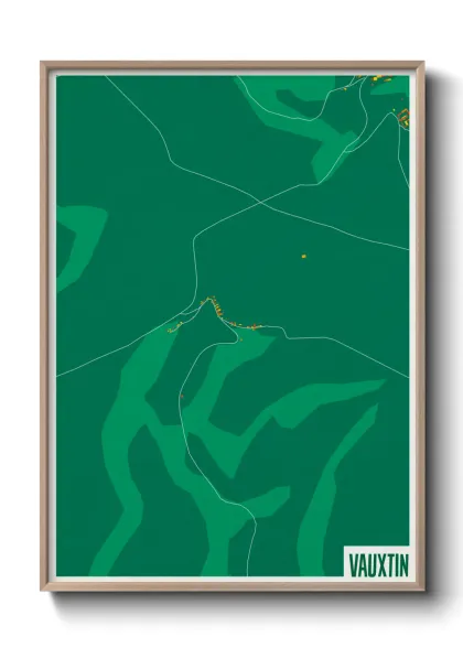 Une affiche de carte sur Vauxtin