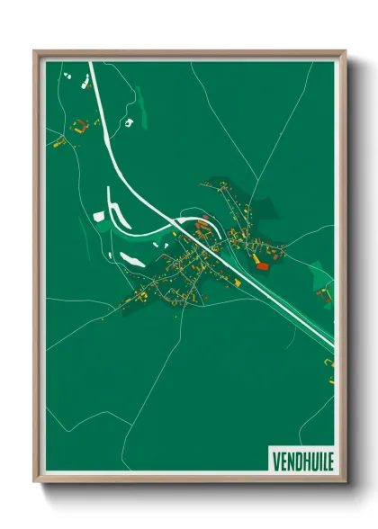 Une affiche de carte sur Vendhuile