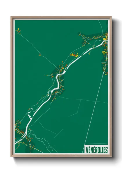 Une affiche de carte sur Vénérolles