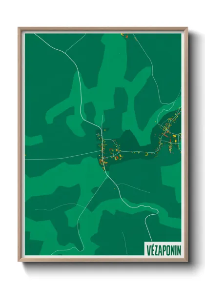 Une affiche de carte sur Vézaponin