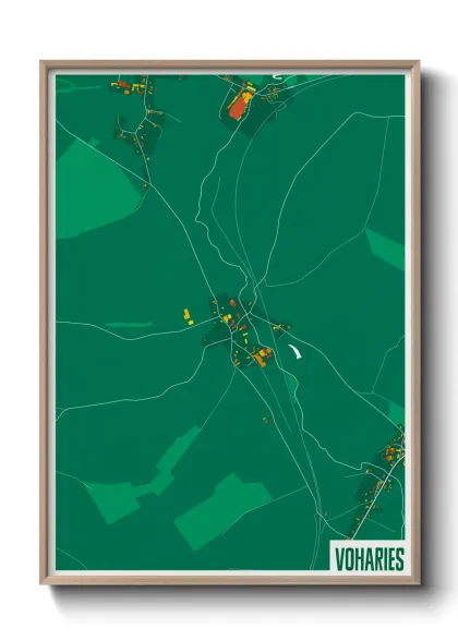 Une affiche de carte sur Voharies