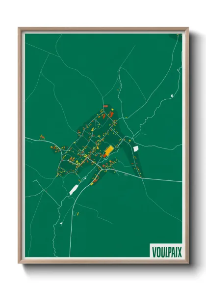 Une affiche de carte sur Voulpaix