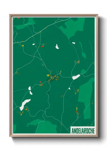 Une affiche de carte sur Andelaroche