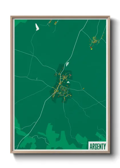 Une affiche de carte sur Argenty