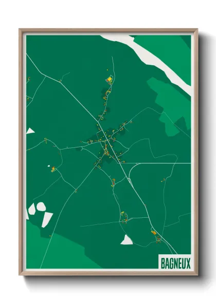 Une affiche de carte sur Bagneux