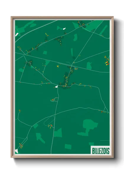 Une affiche de carte sur Billezois