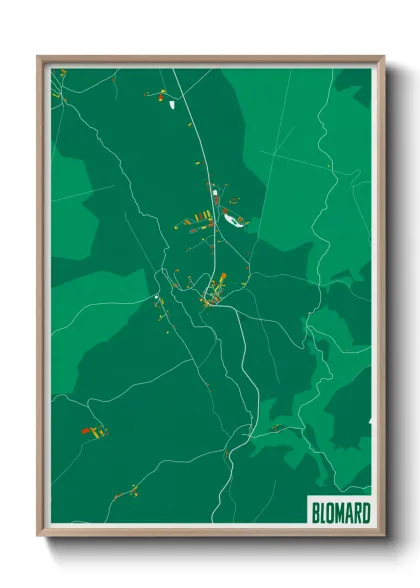Une affiche de carte sur Blomard