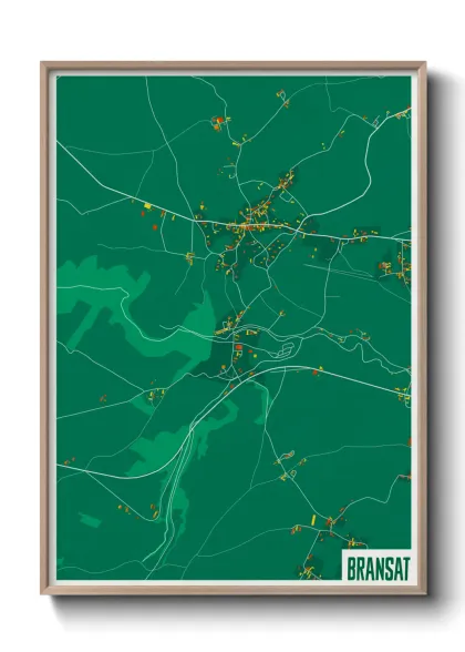 Une affiche de carte sur Bransat