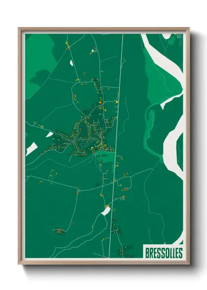 Une affiche de carte sur Bressolles