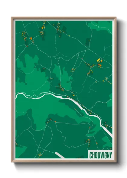 Une affiche de carte sur Chouvigny