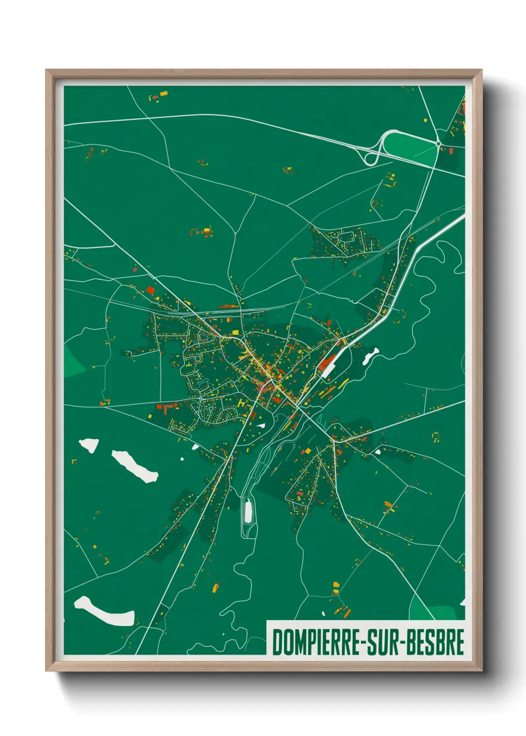 Un poster carteDompierre-sur-Besbre