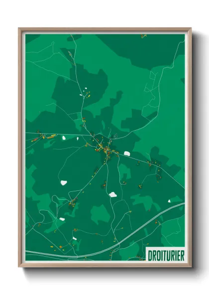Une affiche de carte sur Droiturier