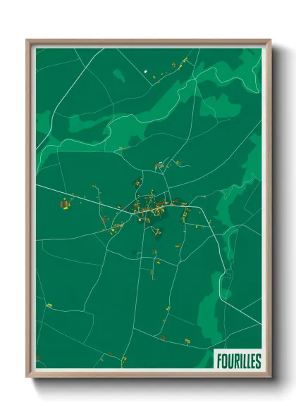 Une affiche de carte sur Fourilles