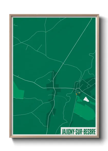 Une affiche de carte sur Jaligny-sur-Besbre