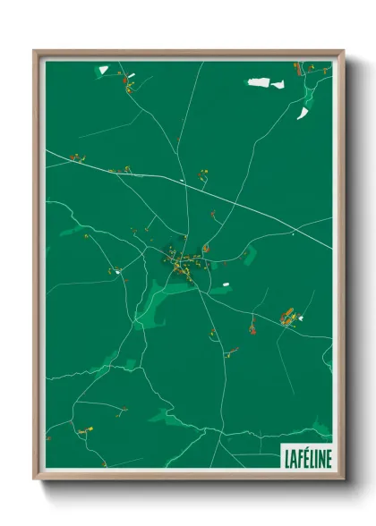 Une affiche de carte sur Laféline