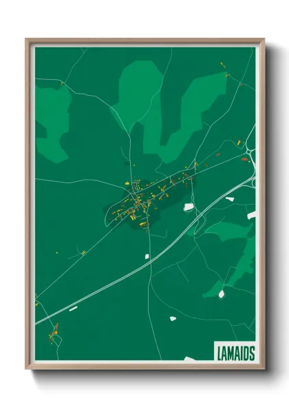 Une affiche de carte sur Lamaids