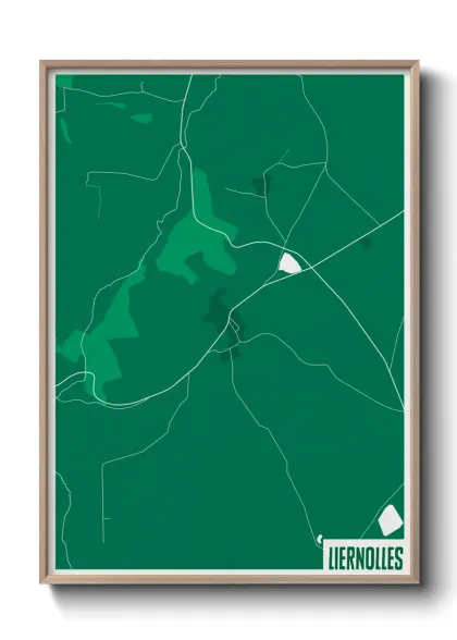 Une affiche de carte sur Liernolles