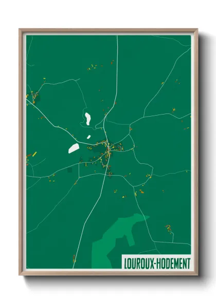 Une affiche de carte sur Louroux-Hodement