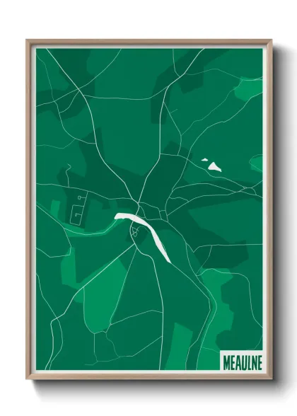 Une affiche de carte sur Meaulne