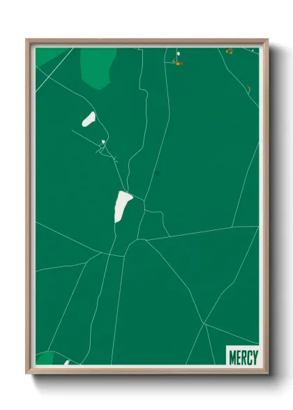 Une affiche de carte sur Mercy
