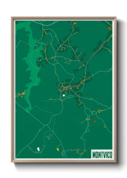 Une affiche de carte sur Montvicq