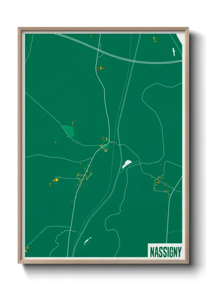 Une affiche de carte sur Nassigny