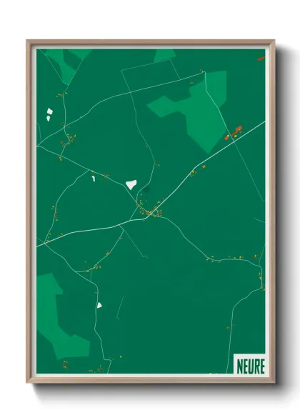 Une affiche de carte sur Neure