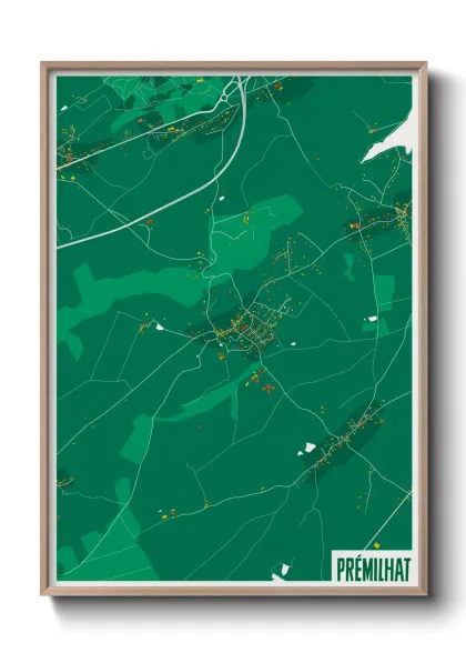 Une affiche de carte sur Prémilhat