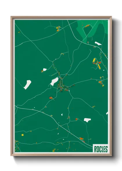 Une affiche de carte sur Rocles