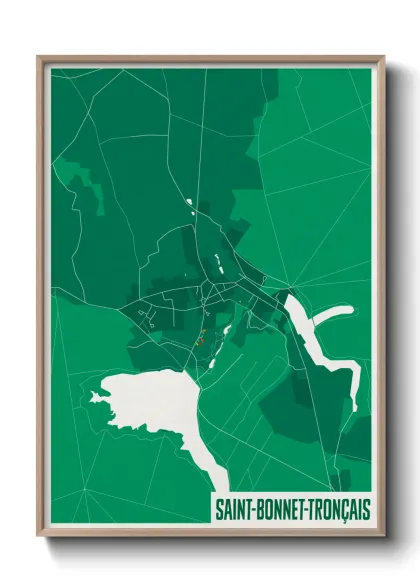 Une affiche de carte sur Saint-Bonnet-Tronçais