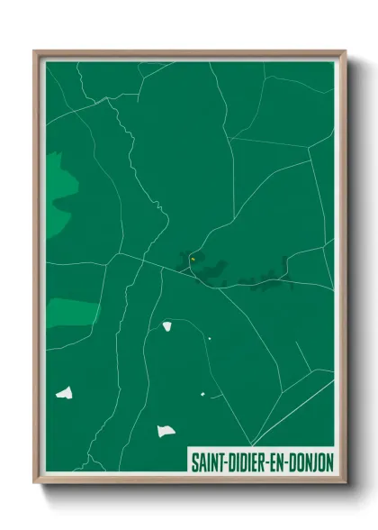 Une affiche de carte sur Saint-Didier-en-Donjon