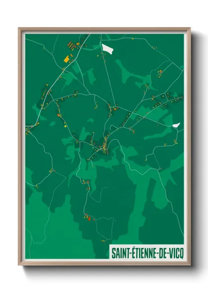 Une affiche de carte sur Saint-Étienne-de-Vicq