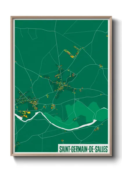 Une affiche de carte sur Saint-Germain-de-Salles