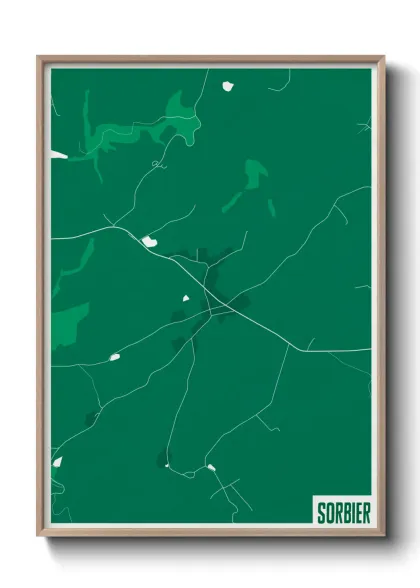 Une affiche de carte sur Sorbier