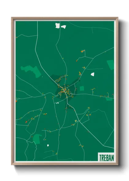 Une affiche de carte sur Treban