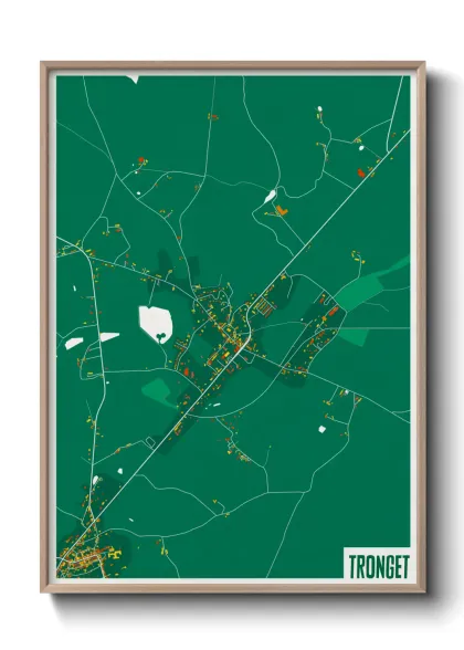 Une affiche de carte sur Tronget