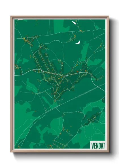 Une affiche de carte sur Vendat