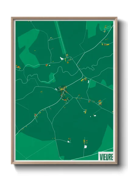Une affiche de carte sur Vieure