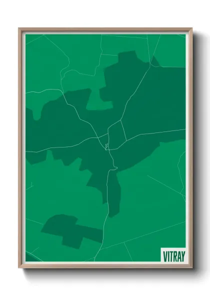 Une affiche de carte sur Vitray