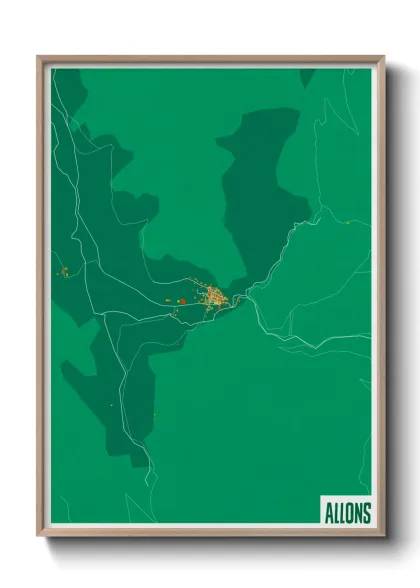 Une affiche de carte sur Allons