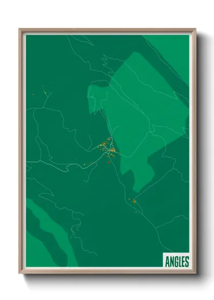 Une affiche de carte sur Angles