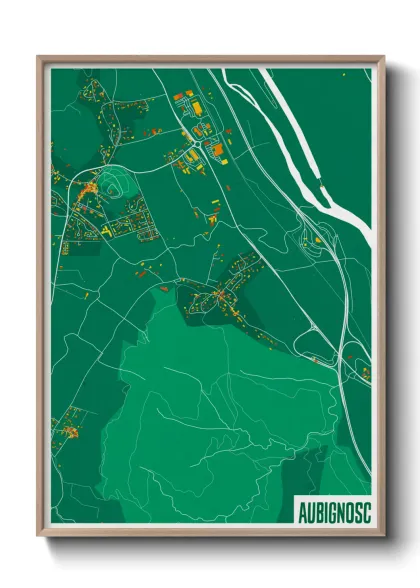Une affiche de carte sur Aubignosc