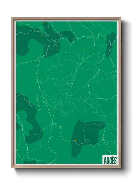 Une affiche de carte sur Augès