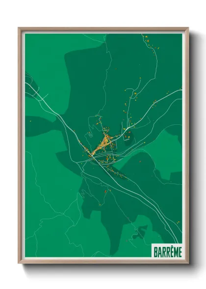 Une affiche de carte sur Barrême