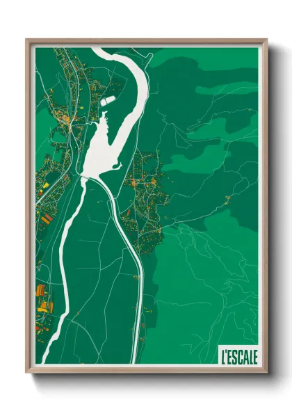 Une affiche de carte sur L'Escale