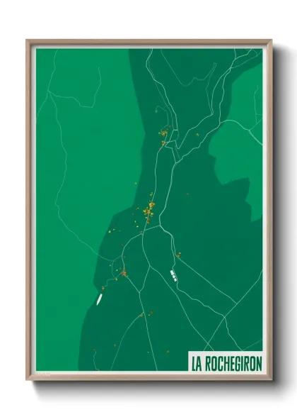 Une affiche de carte sur La Rochegiron