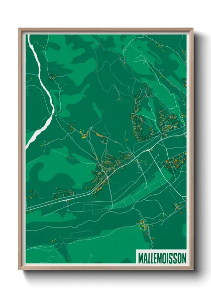Une affiche de carte sur Mallemoisson