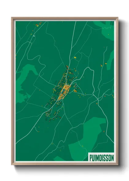 Une affiche de carte sur Puimoisson