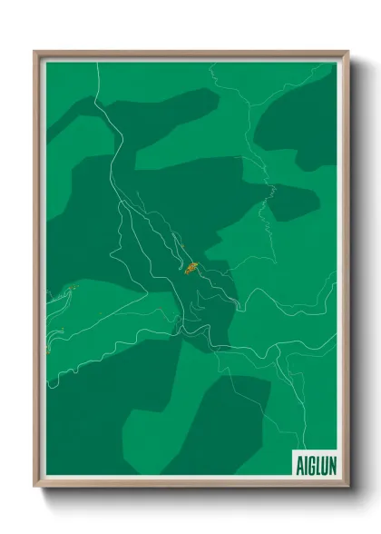 Une affiche de carte sur Aiglun